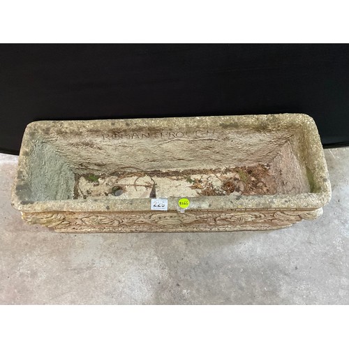 229 - OBLONG CONCRETE GARDEN TROUGH H12
