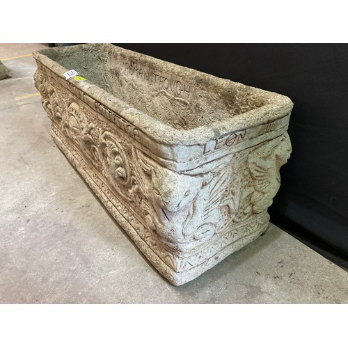229 - OBLONG CONCRETE GARDEN TROUGH H12