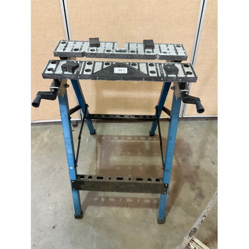 246 - 5 RUNG FOLDING STEP LADDER AND FOLDING WORKMATE