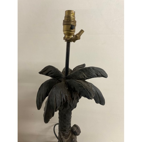 5 - MODERN TABLE LAMP - PALM TREE WITH CLIMBING MONKEY - A/F 25.5