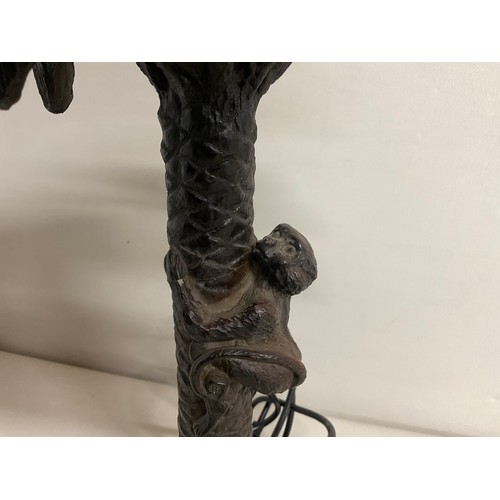 5 - MODERN TABLE LAMP - PALM TREE WITH CLIMBING MONKEY - A/F 25.5