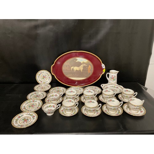 19 - 29 PIECE COALPORT MORNING ROSE TEA SERVICE