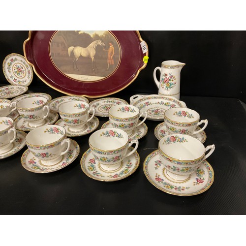19 - 29 PIECE COALPORT MORNING ROSE TEA SERVICE