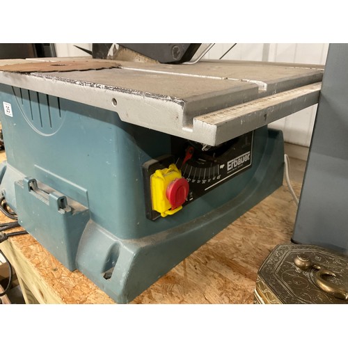 25 - ERBAUER ELECTRIC TABLE SAW WITH SPARE BLADE