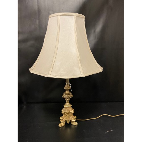 27 - MODERN DECORATIVE METAL TABLE LAMP WITH SHADE - 26