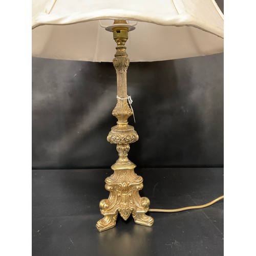 27 - MODERN DECORATIVE METAL TABLE LAMP WITH SHADE - 26