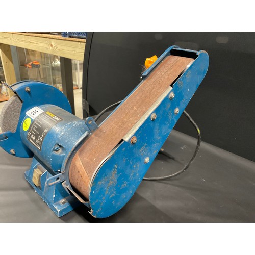36 - WORKZONE BENCH GRINDER WITH SANDING BELT - 230V