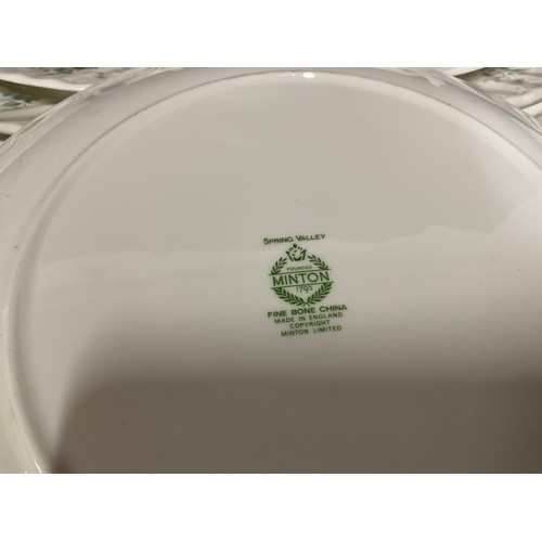 41 - 2 BOXES - LARGE QUANTITY OF MINTON SPRING VALLEY DINNER AND TEA SERVICE (90 PCE’S)
