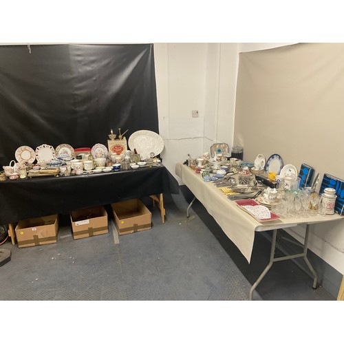 48 - 4 BOXES OF MIXED CHINA AND COLLECATBLES - INC AYNSELY, DOULTON AND WEDGWOOD ETC