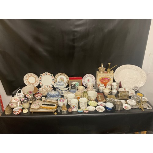 48 - 4 BOXES OF MIXED CHINA AND COLLECATBLES - INC AYNSELY, DOULTON AND WEDGWOOD ETC
