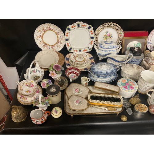 48 - 4 BOXES OF MIXED CHINA AND COLLECATBLES - INC AYNSELY, DOULTON AND WEDGWOOD ETC