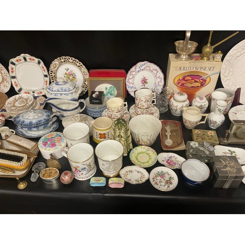 48 - 4 BOXES OF MIXED CHINA AND COLLECATBLES - INC AYNSELY, DOULTON AND WEDGWOOD ETC