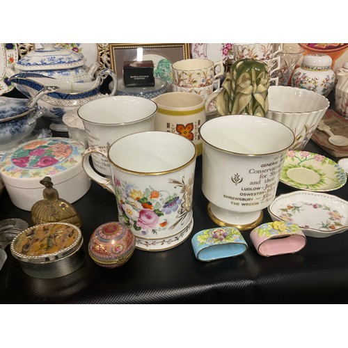 48 - 4 BOXES OF MIXED CHINA AND COLLECATBLES - INC AYNSELY, DOULTON AND WEDGWOOD ETC