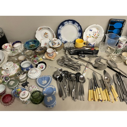 48 - 4 BOXES OF MIXED CHINA AND COLLECATBLES - INC AYNSELY, DOULTON AND WEDGWOOD ETC