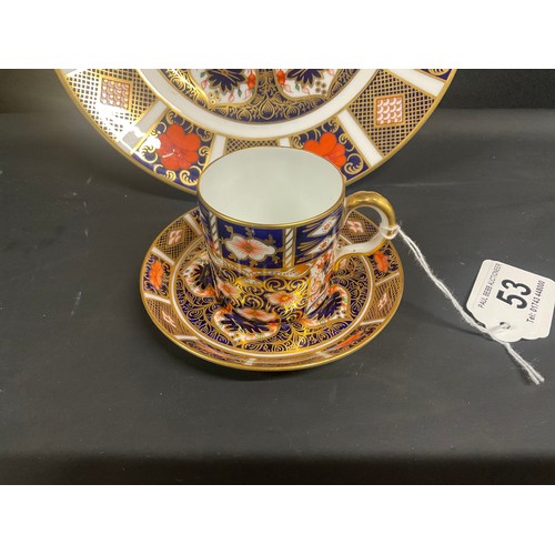 53 - 3 PIECES OF ROYAL CROWN DERBY - CUP A/F