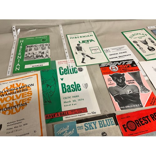 6 - QTY OF FOOTBALL PROGRAMMES TO INCLUDE CRYSTAL PALACE / CELTIC / CHELSEA ETC