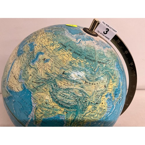 3 - VINTAGE DANISH GLOBE OF THE WORLD (12