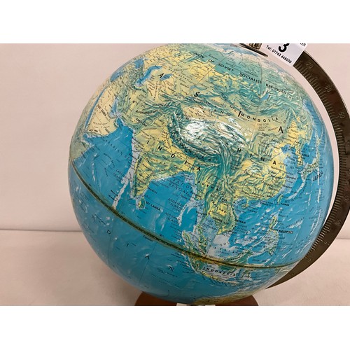 3 - VINTAGE DANISH GLOBE OF THE WORLD (12