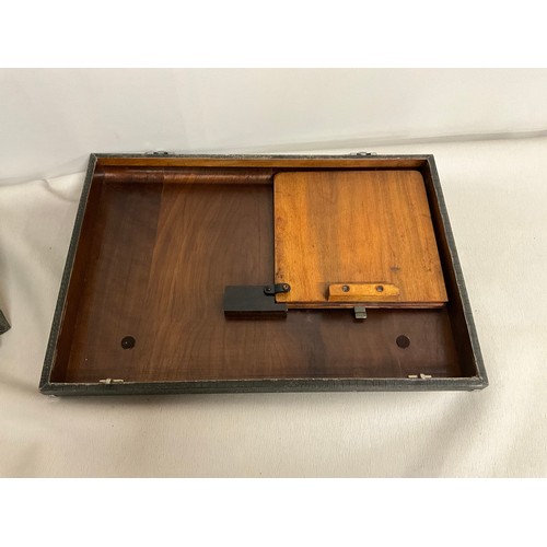12 - VINTAGE CASED ELECTRIC SINGER SEWING MACHINE