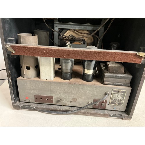 20 - VINTAGE WALNUT VENEERED GEC CASED VALVE RADIO H15