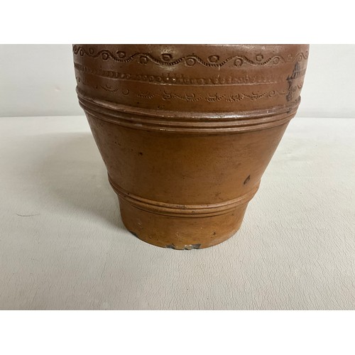 22 - VICTORIAN GLAZED EARTHENWARE BRANDY BARRELL H12