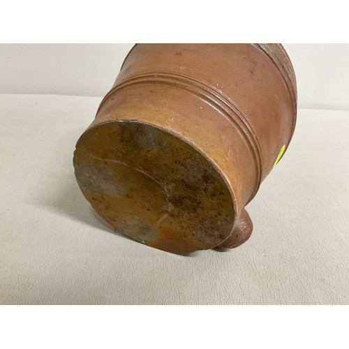 22 - VICTORIAN GLAZED EARTHENWARE BRANDY BARRELL H12