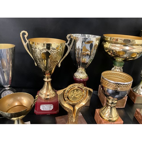 27 - BOX OF SPORTING TROPHIES