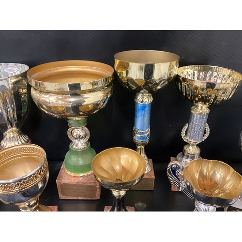 27 - BOX OF SPORTING TROPHIES