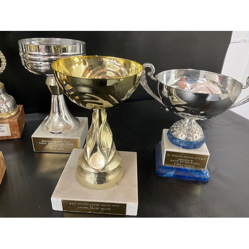 27 - BOX OF SPORTING TROPHIES