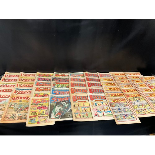 33 - BOX OF VINTAGE COMIC'S - BEEZER VICTOR ETC