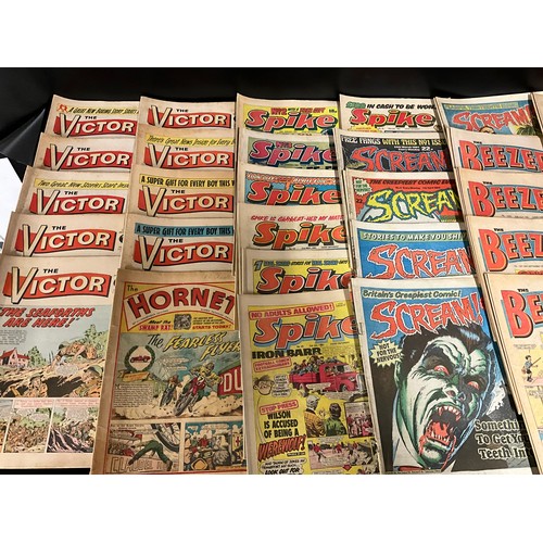 33 - BOX OF VINTAGE COMIC'S - BEEZER VICTOR ETC