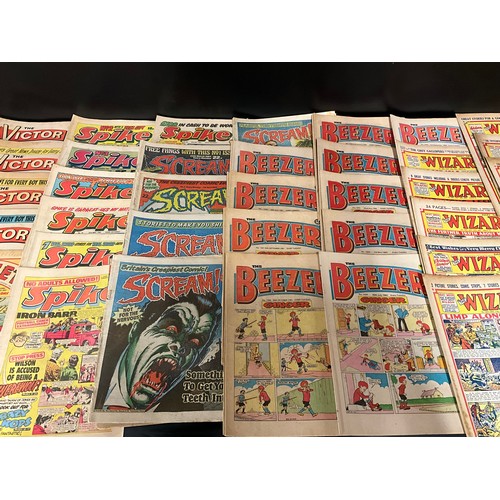 33 - BOX OF VINTAGE COMIC'S - BEEZER VICTOR ETC