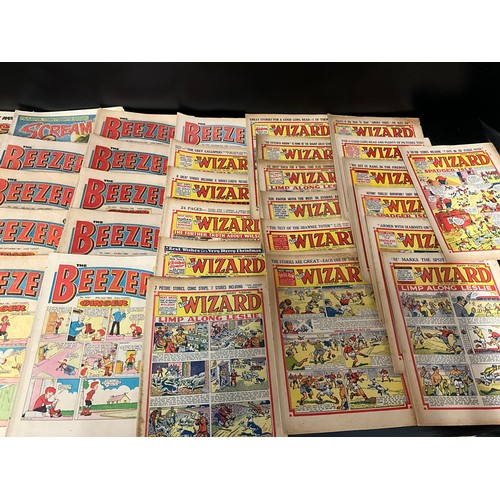 33 - BOX OF VINTAGE COMIC'S - BEEZER VICTOR ETC