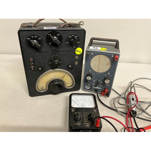 42 - VINTAGE AVO METER HEATHCLIFF SIGNAL TRANCER AND TAYLOR VOLT METER
