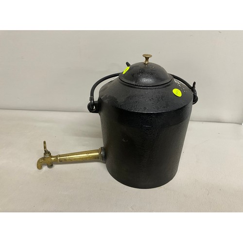 45 - VICTORIAN CAST IRON FOUNTAIN WITH BRASS TAP H14