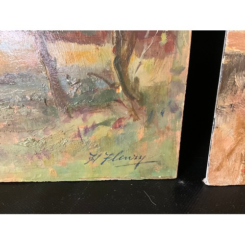 46 - 2 VINTAGE OIL'S ON BOARD - LANDSCAPES BOTH SIGNED