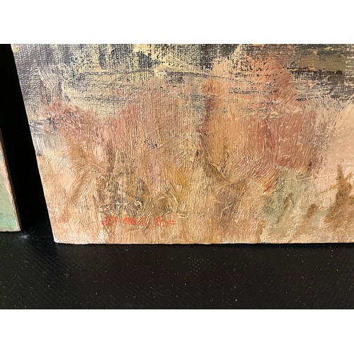46 - 2 VINTAGE OIL'S ON BOARD - LANDSCAPES BOTH SIGNED