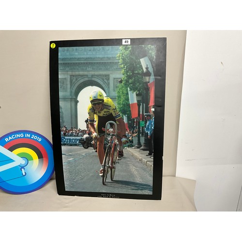 49 - 2 CARDBOARD CYCLING POSTERS