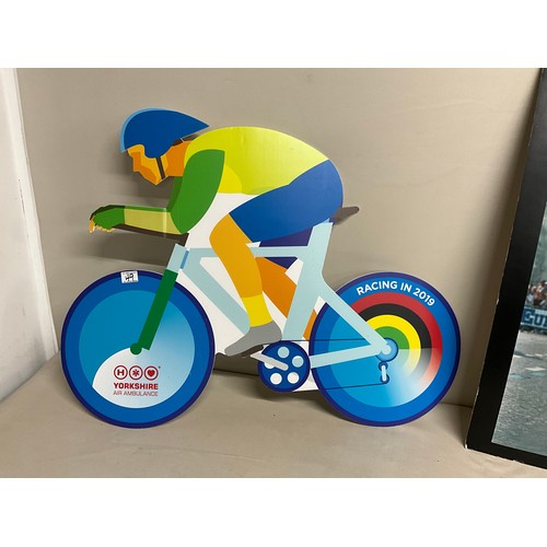 49 - 2 CARDBOARD CYCLING POSTERS