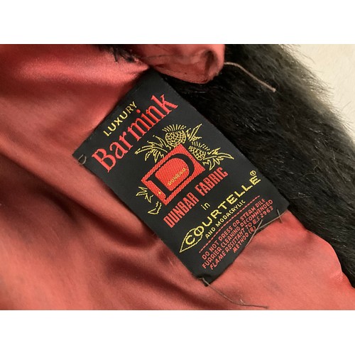 52 - VINTAGE LADIES LABELLED BARMINK DUMBAR FABRIC FUR COAT