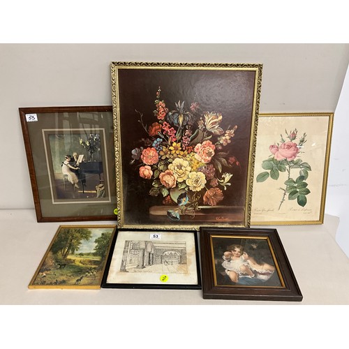 53 - QTY OF FRAMED PICTURES AND PRINTS
