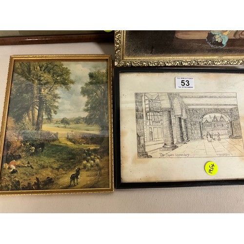 53 - QTY OF FRAMED PICTURES AND PRINTS