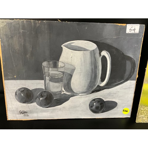 54 - 3 VINTAGE OIL'S ON BOARD PICTURES