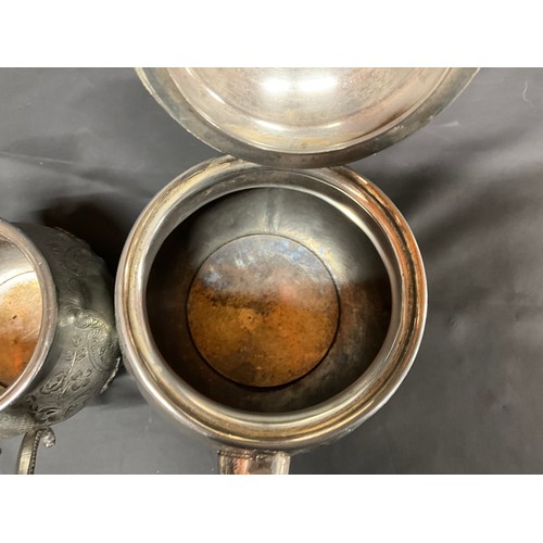 59 - EDWARDIAN SILVER PLATED BACHELORS TEA SET