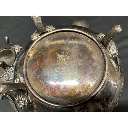 59 - EDWARDIAN SILVER PLATED BACHELORS TEA SET