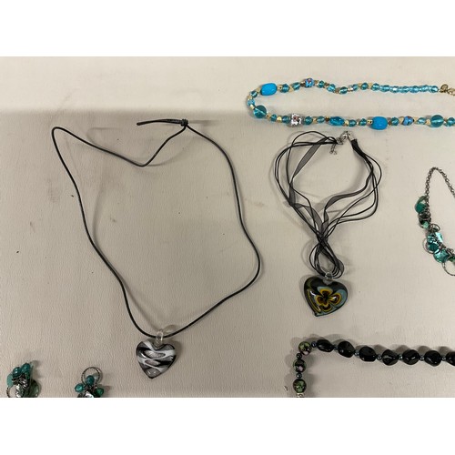 93 - BOX OF COSTUME JEWELLERY AND PHOTO FRAME