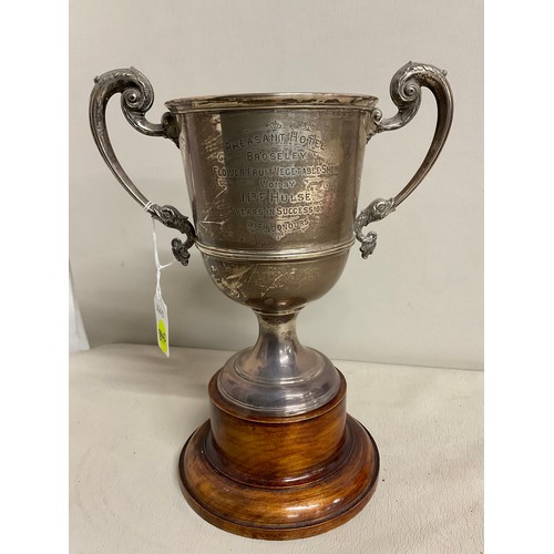 HALLMARK SILVER TROPHY TOTAL WEIGHT 460G
