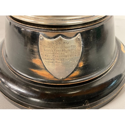 LARGE HALLMARK SILVER TROPHY ON STAND - SILVER WEIGHT 1.6KG