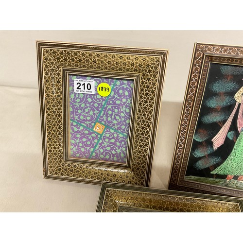 THREE REPRODUCTION INDIAN STYLE PICTURE FRAMES