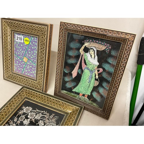 THREE REPRODUCTION INDIAN STYLE PICTURE FRAMES